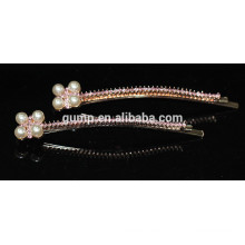 Moda metal strass bobby pin barrettes de cristal frisado